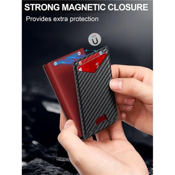 Wallet for Men RFID Wallet with Money Clip, Slim Pop Up Card Holder for 10-12 - Picture 4 of 8